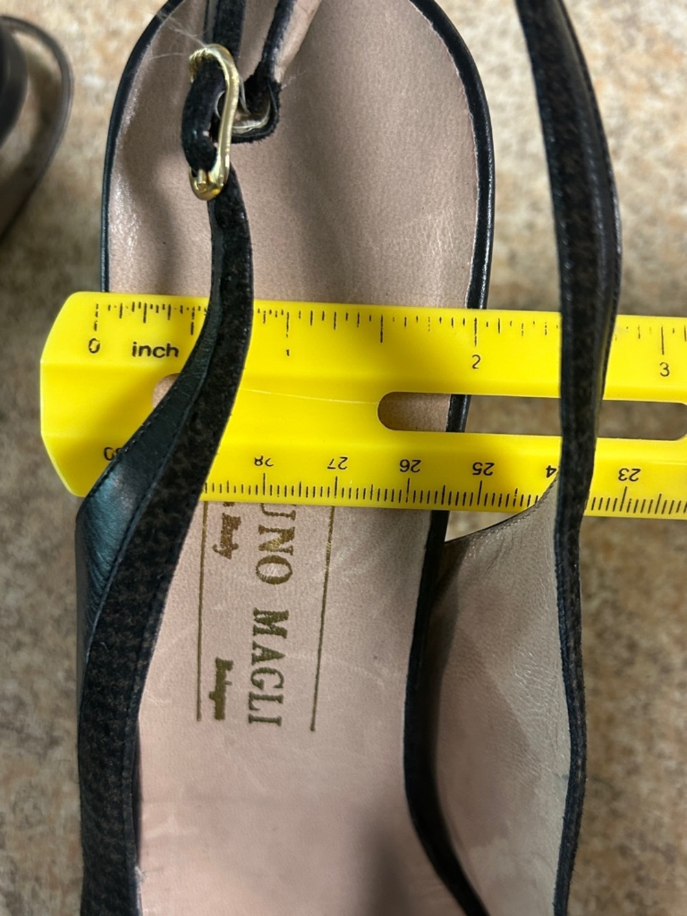 Vintage Bruno Magli black slingback heels size 9.5 - Picture 17 of 17